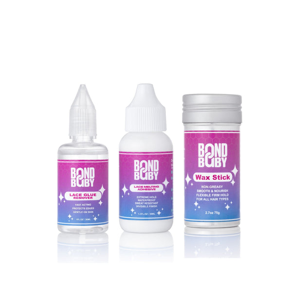 Bond Baby Style Trio (Adhesive Glue + Wax Stick + Remover)
