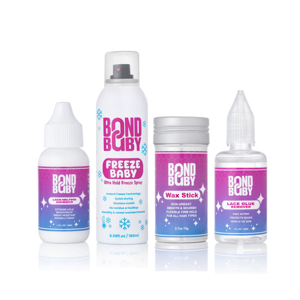 The Bond Baby Total Takeoff (Bond Baby Glue + Bond Baby Freeze Spray + Bond Baby Wax Stick + Bond Baby Remover)